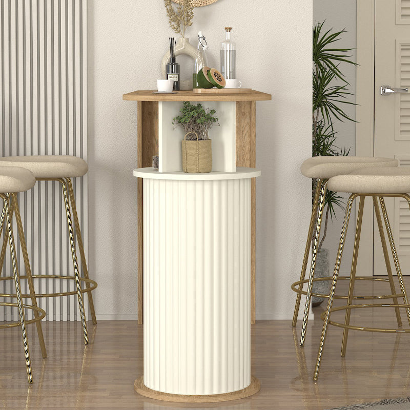 Τραπέζι μπαρ Bohema Megapap χρώμα sepet oak - ivory 150x51,6x101,8εκ. - Hippiehome.gr