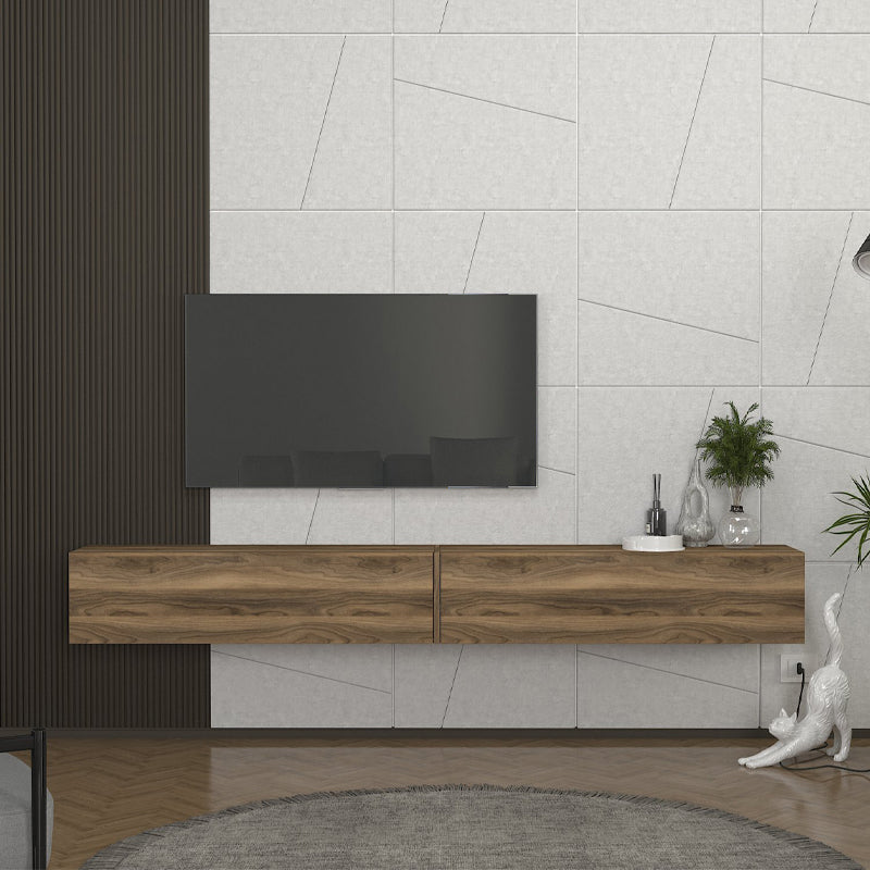 Έπιπλο τηλεόρασης επιτοίχιο Espanse Megapap χρώμα καρυδί 241,8x31,7x30εκ. - Hippiehome.gr