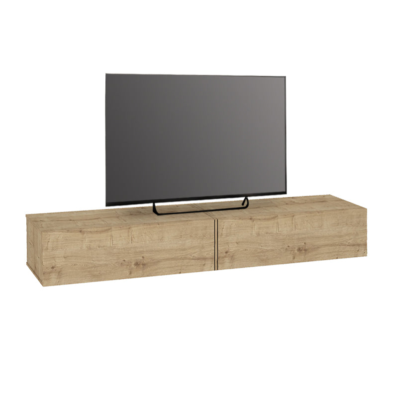 Έπιπλο τηλεόρασης επιτοίχιο Espanse Megapap χρώμα sapphire oak 241,8x31,7x30εκ. - Hippiehome.gr