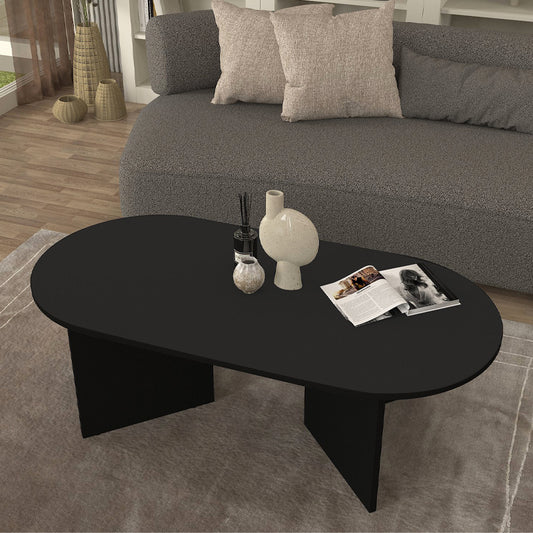 Τραπεζάκι σαλονιού Cortado Megapap χρώμα μαύρο 120x60x39,6εκ. - Hippiehome.gr