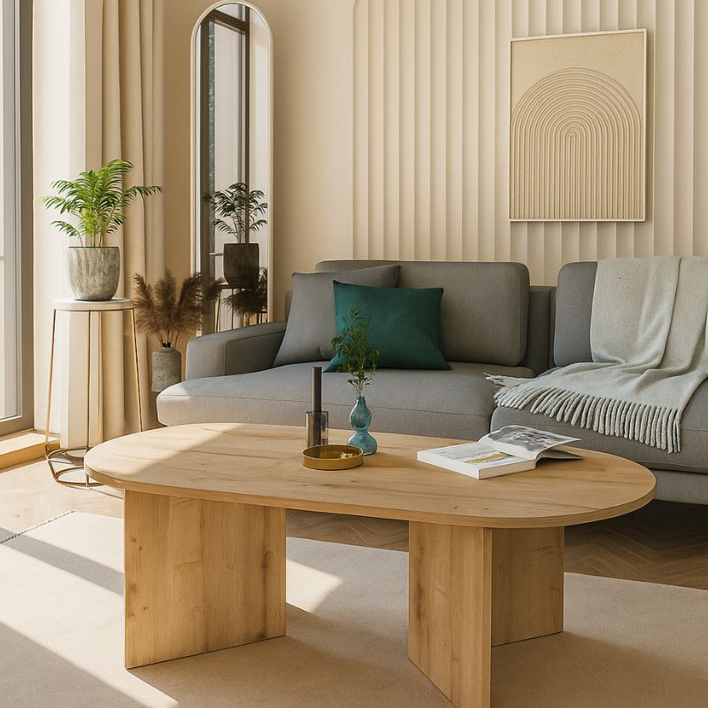 Τραπεζάκι σαλονιού Cortado Megapap χρώμα sapphire oak 120x60x39,6εκ. - Hippiehome.gr