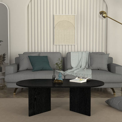 Τραπεζάκι σαλονιού Cortado Megapap χρώμα sencron black 120x60x39,6εκ. - Hippiehome.gr