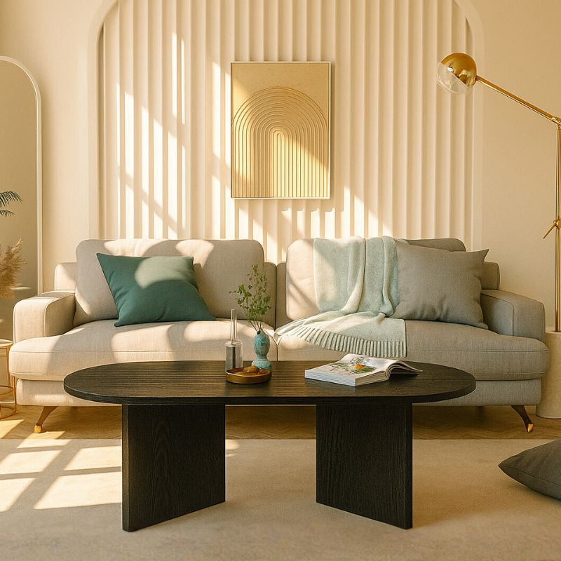 Τραπεζάκι σαλονιού Cortado Megapap χρώμα sencron black 120x60x39,6εκ. - Hippiehome.gr