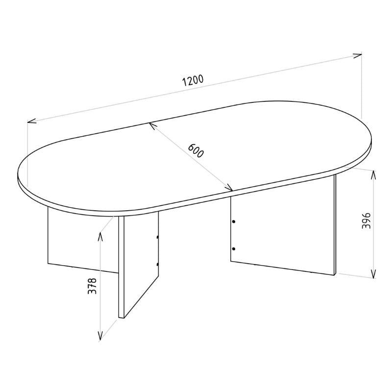 Τραπεζάκι σαλονιού Cortado Megapap χρώμα sencron black 120x60x39,6εκ. - Hippiehome.gr