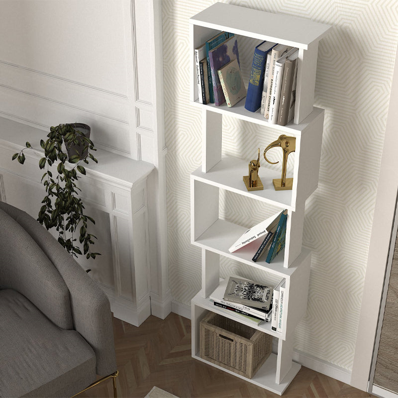 Βιβλιοθήκη Alvina Megapap χρώμα λευκό 45x19,6x158,8εκ. - Hippiehome.gr