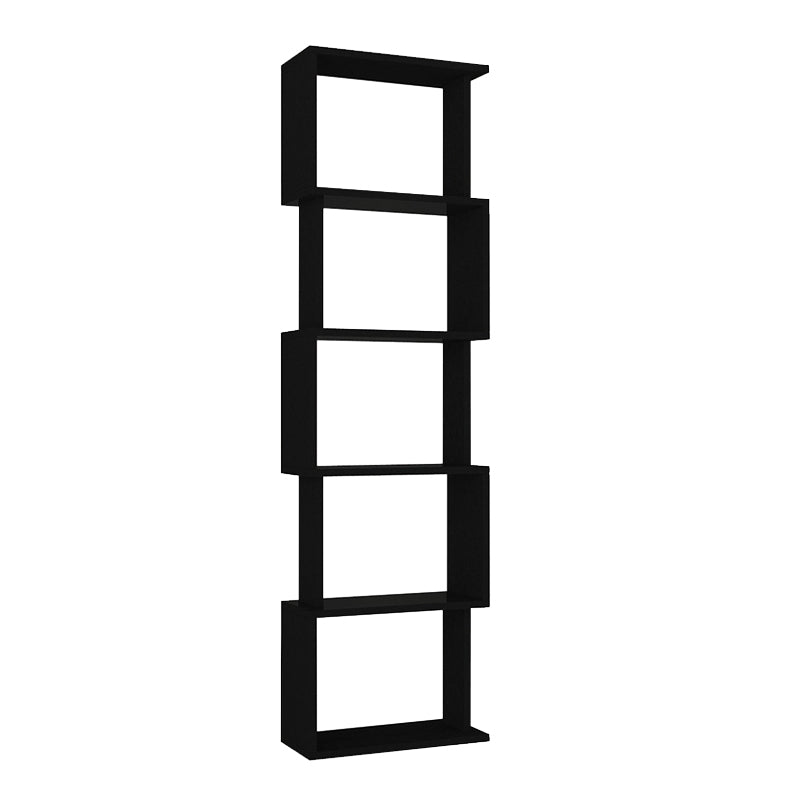 Βιβλιοθήκη Alvina Megapap χρώμα μαύρο 45x19,6x158,8εκ. - Hippiehome.gr