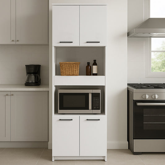 Ντουλάπι κουζίνας - μπάνιου Alvento Megapap χρώμα λευκό 60x42x180εκ. - Hippiehome.gr