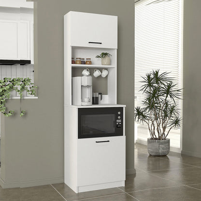 Έπιπλο κουζίνας Tuco 1 Megapap χρώμα λευκό 53,8x40x180εκ. - Hippiehome.gr