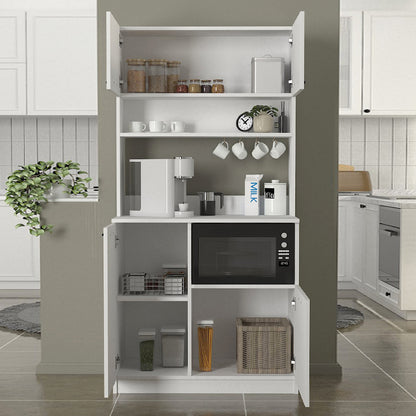 Έπιπλο κουζίνας Tuco 2 Megapap χρώμα λευκό 90x40x180εκ. - Hippiehome.gr