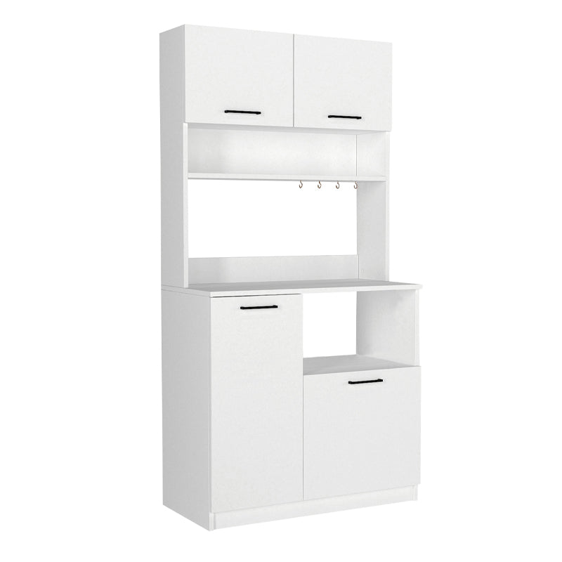 Έπιπλο κουζίνας Tuco 2 Megapap χρώμα λευκό 90x40x180εκ. - Hippiehome.gr