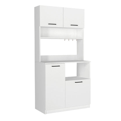 Έπιπλο κουζίνας Tuco 2 Megapap χρώμα λευκό 90x40x180εκ. - Hippiehome.gr