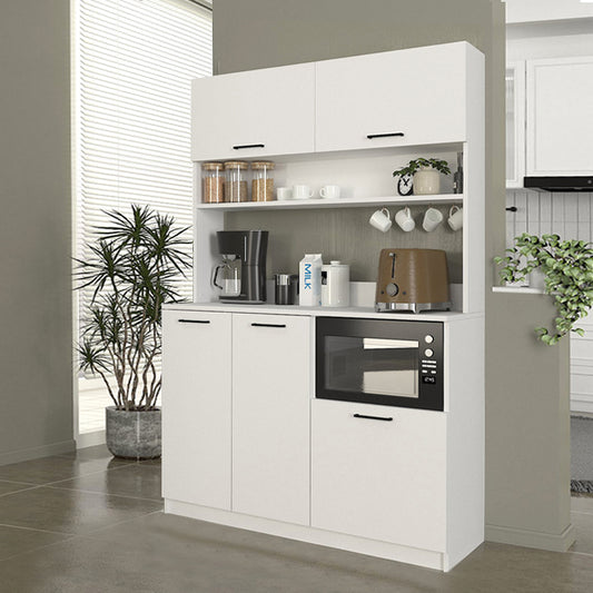 Έπιπλο κουζίνας Tuco 3 Megapap χρώμα λευκό 123,8x40x180εκ. - Hippiehome.gr