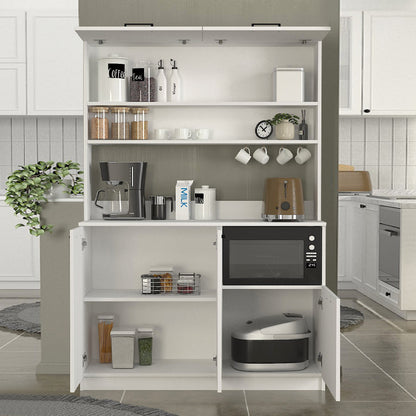 Έπιπλο κουζίνας Tuco 3 Megapap χρώμα λευκό 123,8x40x180εκ. - Hippiehome.gr