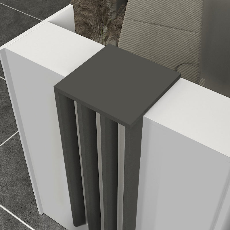 Γραφείο υποδοχής - reception Hola Megapap χρώμα λευκό - ανθρακί 93,6x45,2x110,3εκ. - Hippiehome.gr