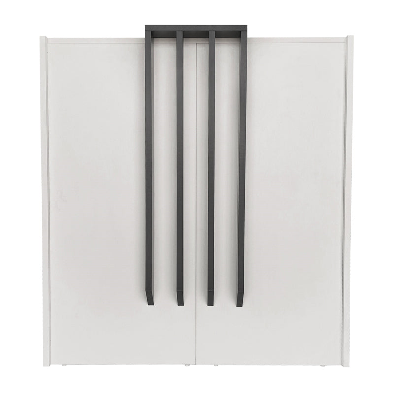 Γραφείο υποδοχής - reception Hola Megapap χρώμα λευκό - ανθρακί 93,6x45,2x110,3εκ. - Hippiehome.gr