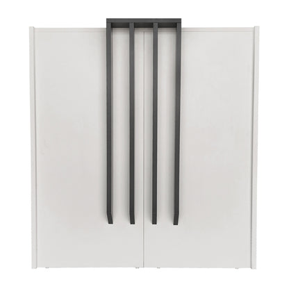 Γραφείο υποδοχής - reception Hola Megapap χρώμα λευκό - ανθρακί 93,6x45,2x110,3εκ. - Hippiehome.gr