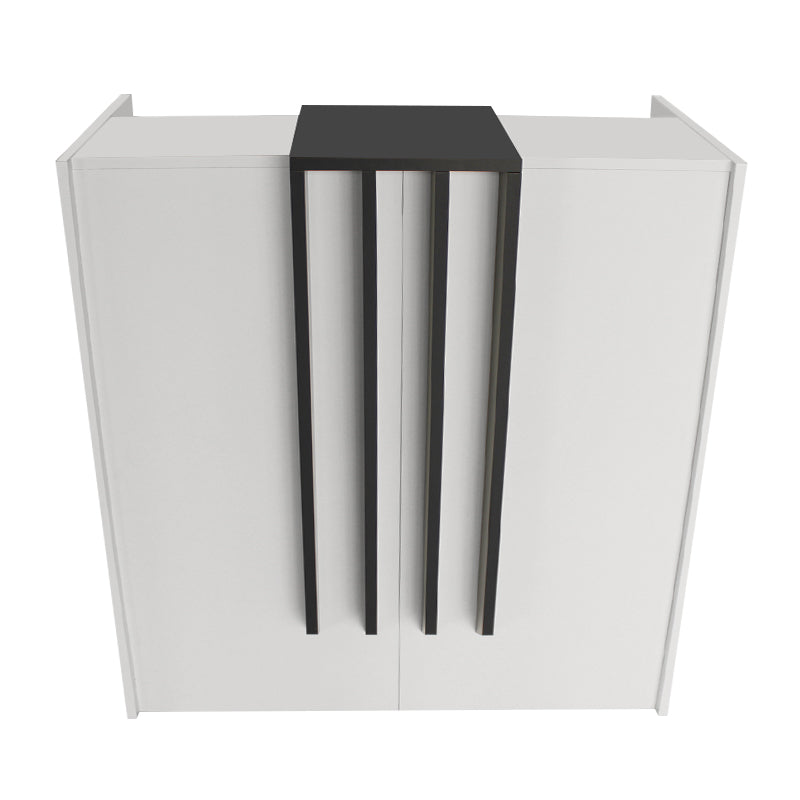 Γραφείο υποδοχής - reception Hola Megapap χρώμα λευκό - ανθρακί 93,6x45,2x110,3εκ. - Hippiehome.gr