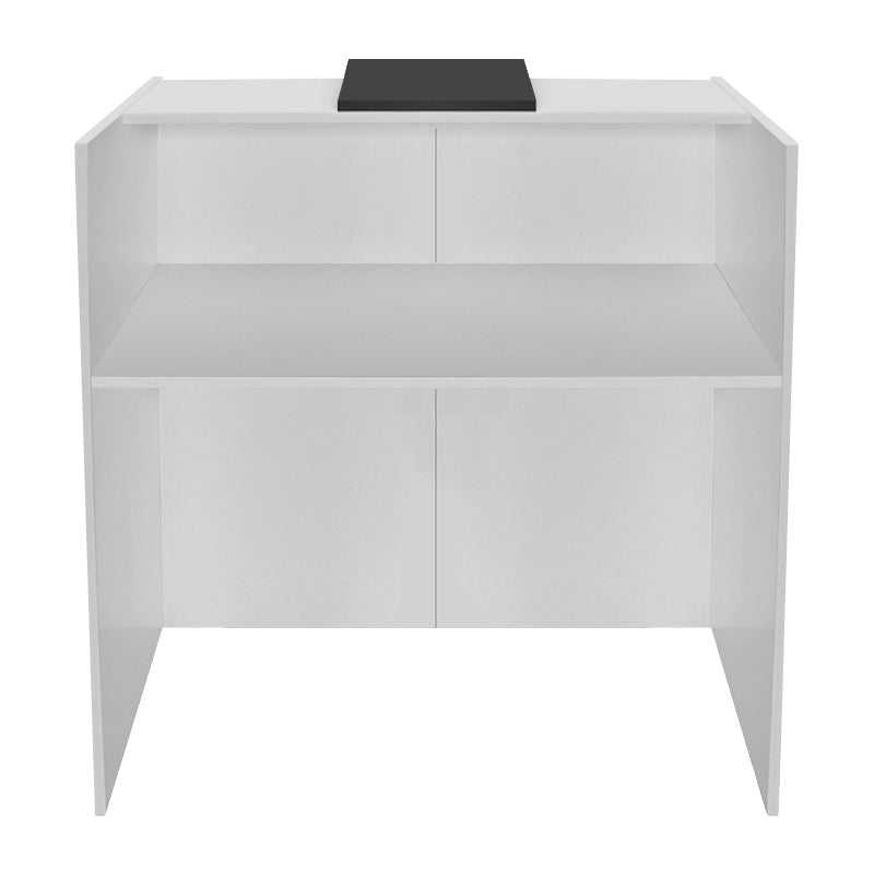 Γραφείο υποδοχής - reception Hola Megapap χρώμα λευκό - ανθρακί 93,6x45,2x110,3εκ. - Hippiehome.gr