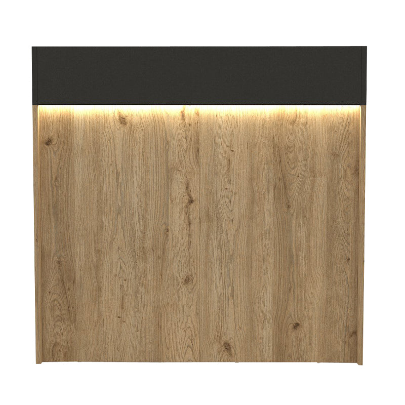 Γραφείο υποδοχής - reception Wilko Megapap με LED χρώμα sepet oak - ανθρακί 113,6x42x110εκ. - Hippiehome.gr