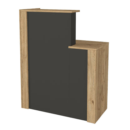 Γραφείο υποδοχής - reception Enter Megapap χρώμα sepet oak - ανθρακί 86,9x40x110,3εκ. - Hippiehome.gr