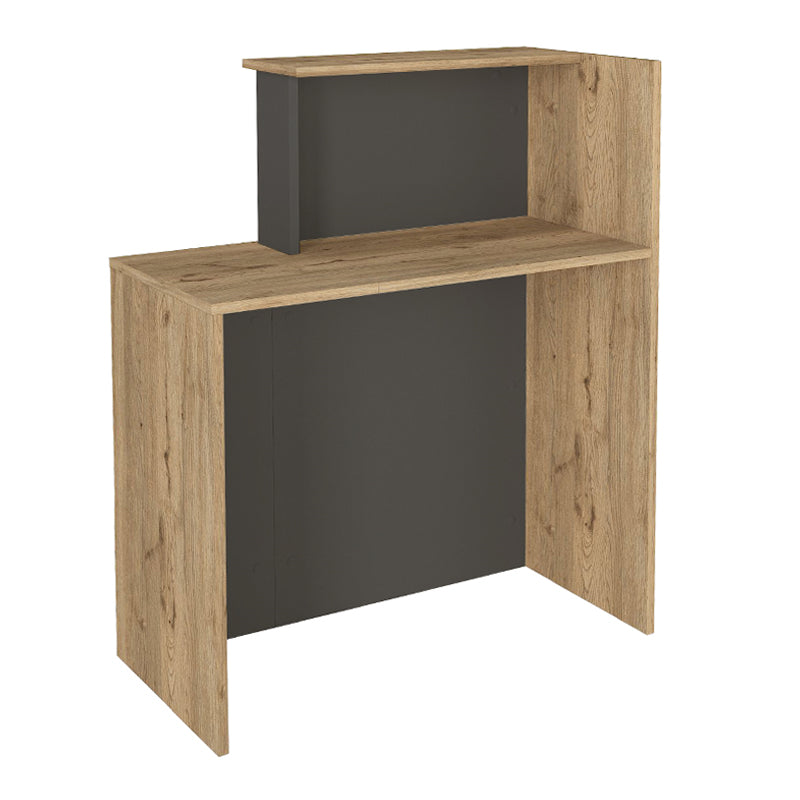 Γραφείο υποδοχής - reception Enter Megapap χρώμα sepet oak - ανθρακί 86,9x40x110,3εκ. - Hippiehome.gr