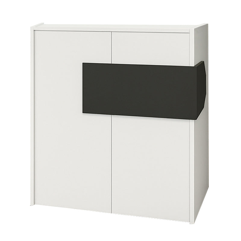 Γραφείο υποδοχής - reception Aloha Megapap με LED χρώμα λευκό - ανθρακί 95,5x40x110,3εκ. - Hippiehome.gr