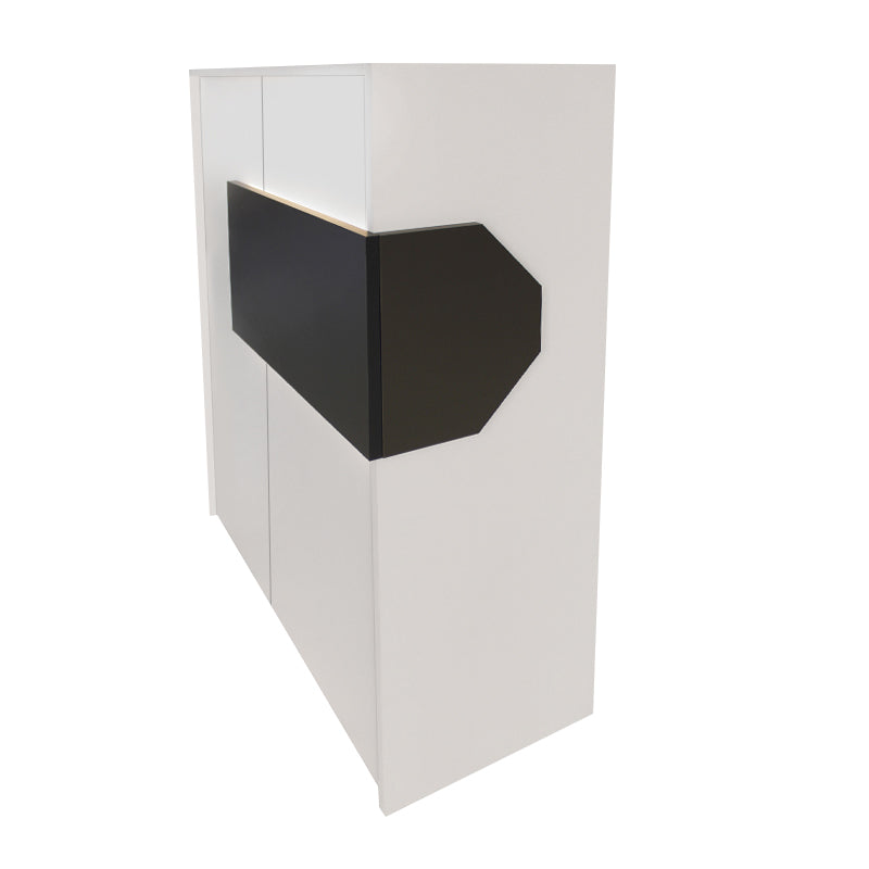 Γραφείο υποδοχής - reception Aloha Megapap με LED χρώμα λευκό - ανθρακί 95,5x40x110,3εκ. - Hippiehome.gr