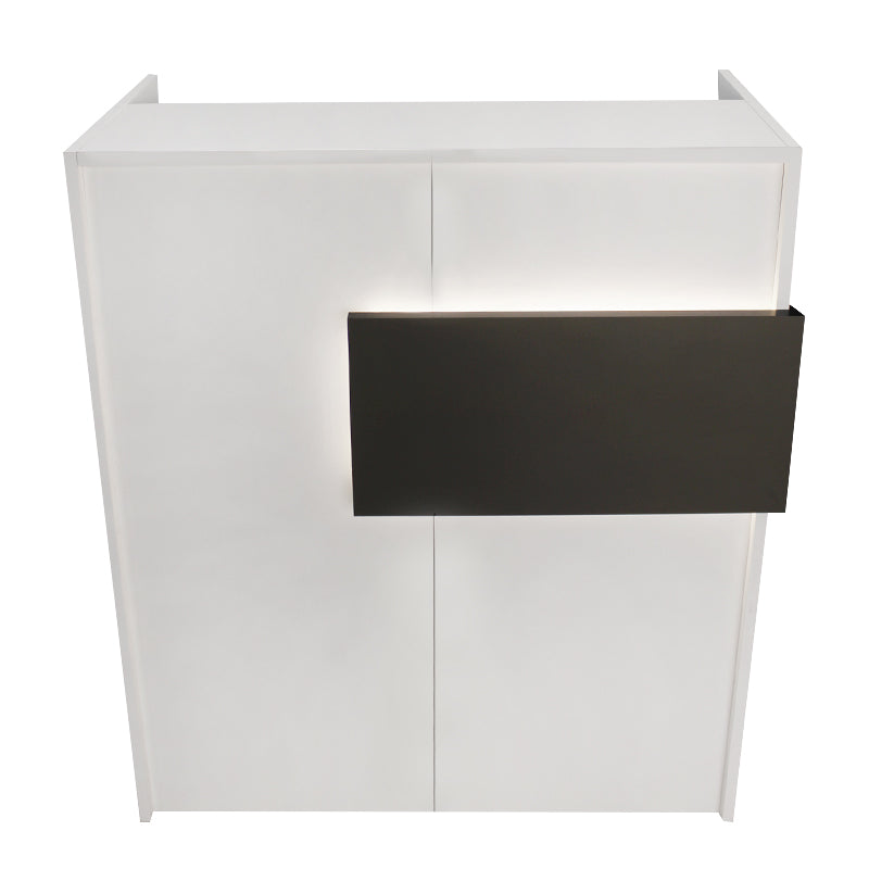 Γραφείο υποδοχής - reception Aloha Megapap με LED χρώμα λευκό - ανθρακί 95,5x40x110,3εκ. - Hippiehome.gr