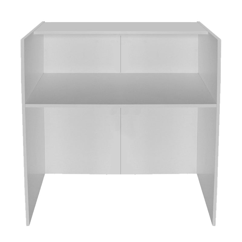 Γραφείο υποδοχής - reception Aloha Megapap με LED χρώμα λευκό - ανθρακί 95,5x40x110,3εκ. - Hippiehome.gr