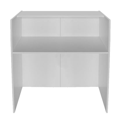 Γραφείο υποδοχής - reception Aloha Megapap με LED χρώμα λευκό - ανθρακί 95,5x40x110,3εκ. - Hippiehome.gr