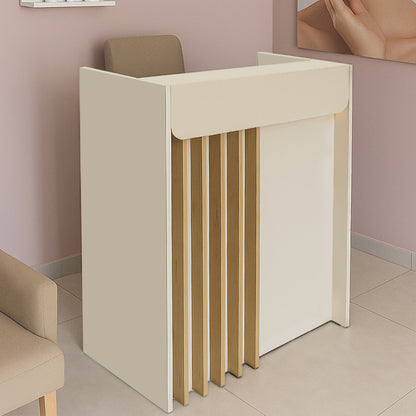 Γραφείο υποδοχής - reception Karibu Megapap με LED χρώμα sandstone - sepet oak 90x40x100εκ. - Hippiehome.gr