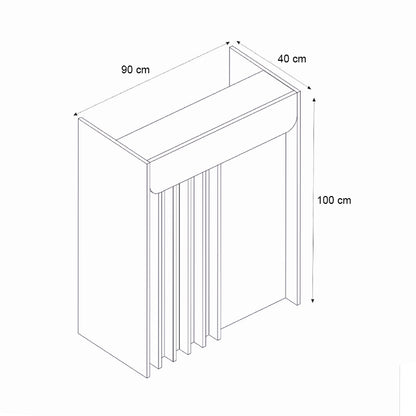 Γραφείο υποδοχής - reception Karibu Megapap με LED χρώμα sandstone - sepet oak 90x40x100εκ. - Hippiehome.gr