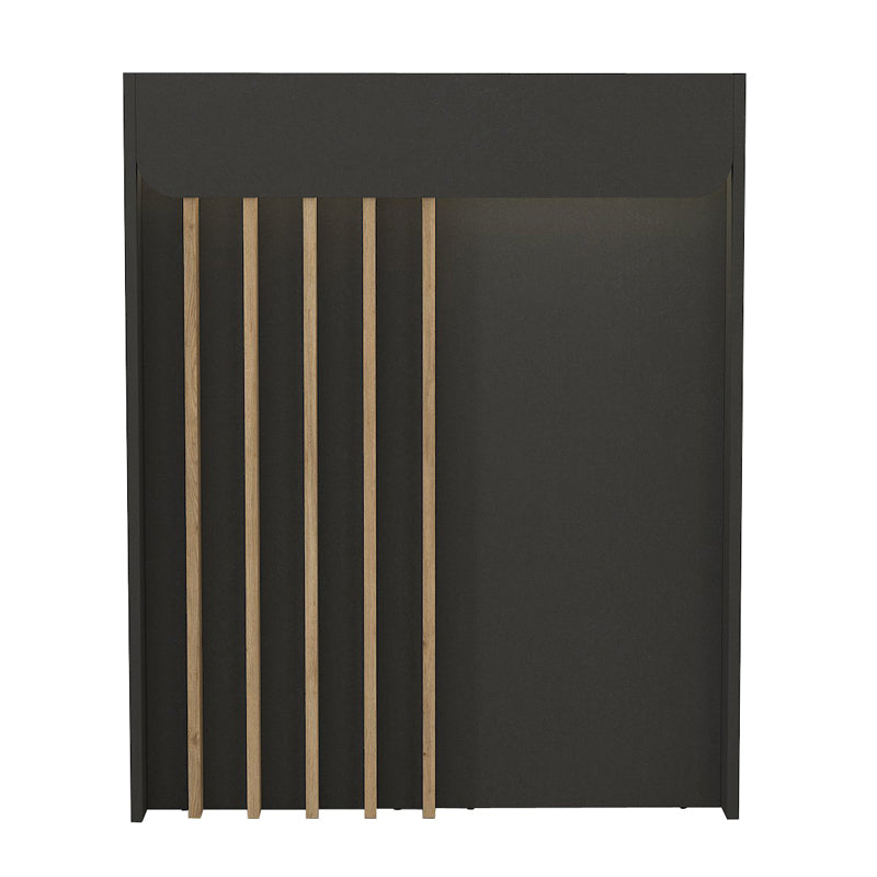 Γραφείο υποδοχής - reception Karibu Megapap με LED χρώμα ανθρακί - sepet oak 90x40x100εκ. - Hippiehome.gr