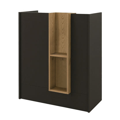 Γραφείο υποδοχής - reception Bonveno Megapap χρώμα ανθρακί - sepet oak 90x43,2x110εκ. - Hippiehome.gr