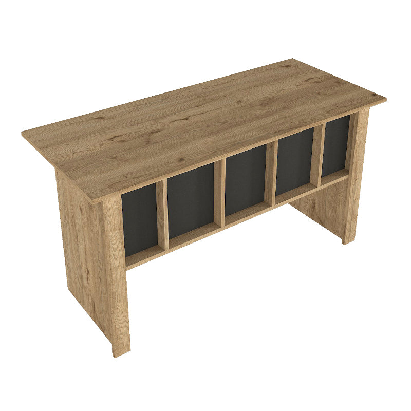 Γραφείο εργασίας Nika Megapap χρώμα sepet oak - ανθρακί 140x60x75εκ. - Hippiehome.gr