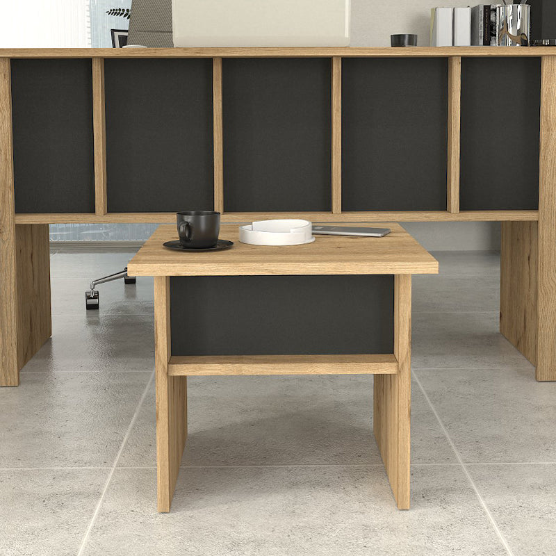 Τραπεζάκι σαλονιού - γραφείου Nika Megapap χρώμα sepet oak - ανθρακί 45x45x40εκ. - Hippiehome.gr