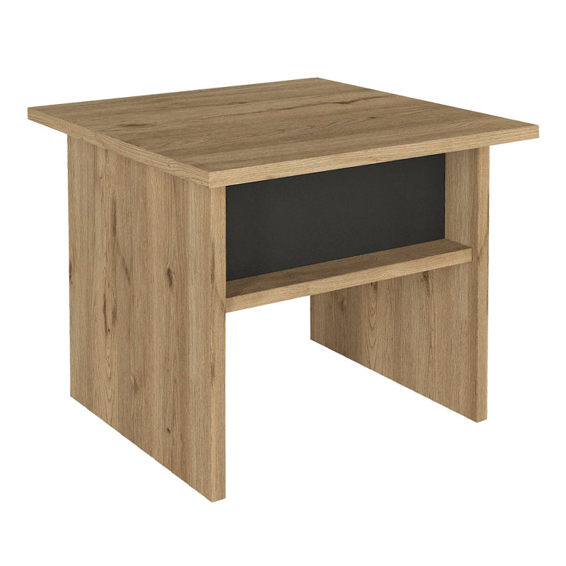 Τραπεζάκι σαλονιού - γραφείου Nika Megapap χρώμα sepet oak - ανθρακί 45x45x40εκ. - Hippiehome.gr