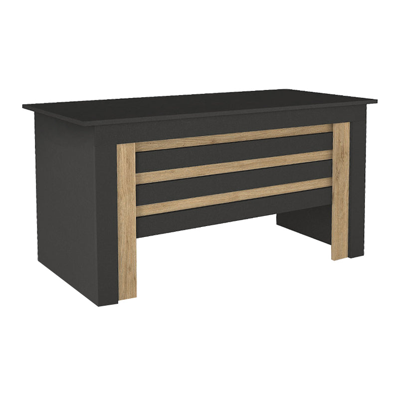 Γραφείο εργασίας Epito Megapap χρώμα ανθρακί - sepet oak 140x59,6x76,8εκ. - Hippiehome.gr