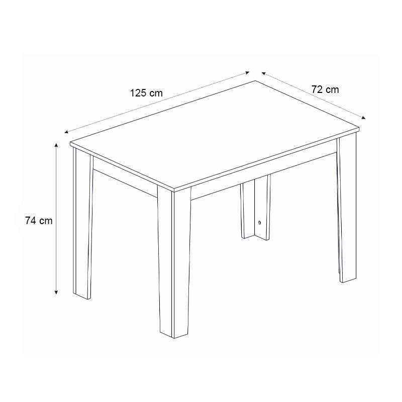 Τραπέζι Darlen Megapap χρώμα sapphire oak 125x72x74εκ. - Hippiehome.gr