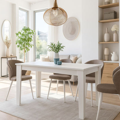 Τραπέζι Darlen Megapap χρώμα λευκό 125x72x74εκ. - Hippiehome.gr