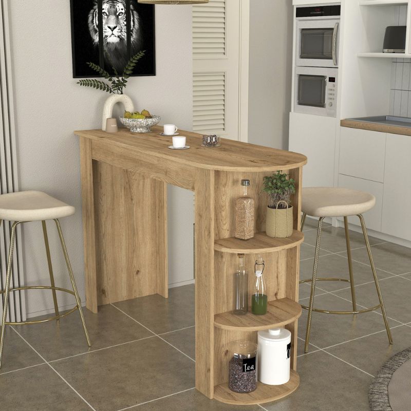 Τραπέζι μπαρ Vigne Megapap χρώμα sepet oak 150x51,6x101,8εκ. - Hippiehome.gr