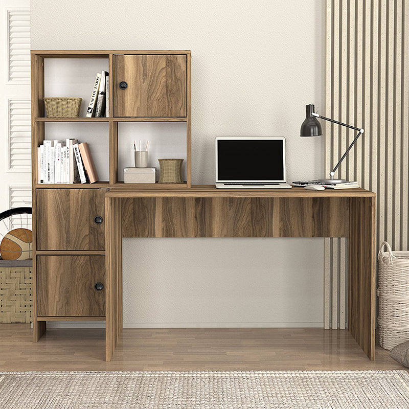 Γραφείο εργασίας Lesya Megapap αναστρέψιμο χρώμα καρυδί 159,2x59,6x141,2εκ. - Hippiehome.gr