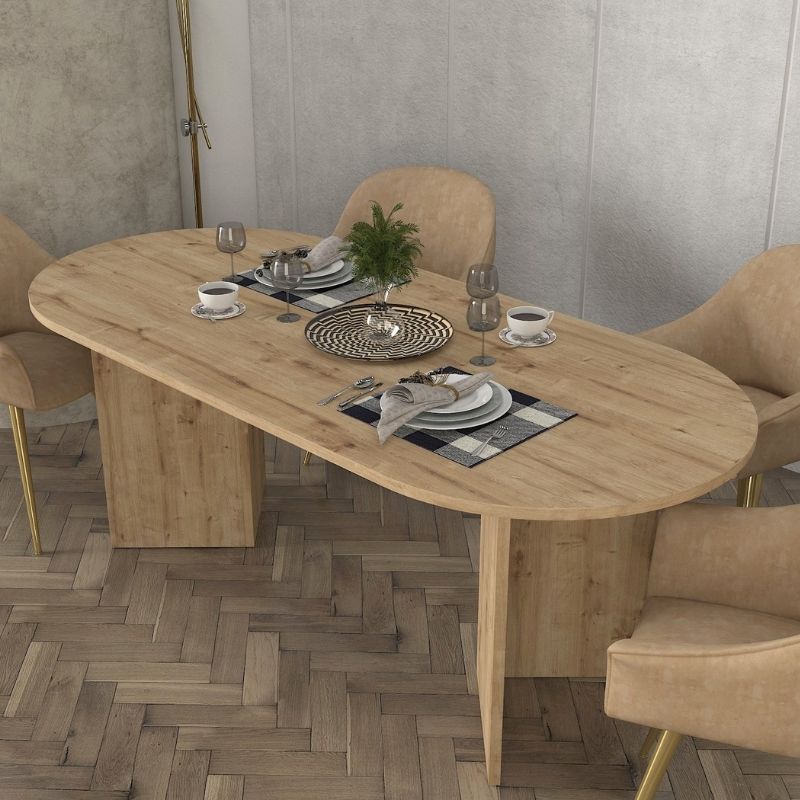 Τραπέζι Cortado Megapap χρώμα sapphire oak 200x90x74εκ. - Hippiehome.gr