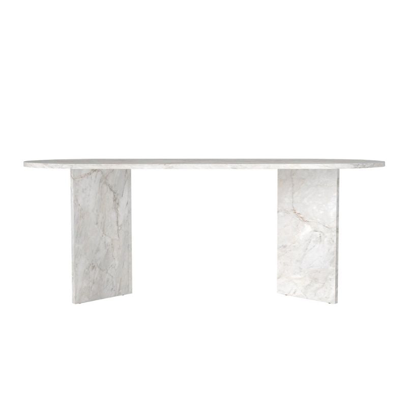 Τραπέζι Cortado Megapap χρώμα λευκό εφέ μαρμάρου 200x90x74εκ. - Hippiehome.gr