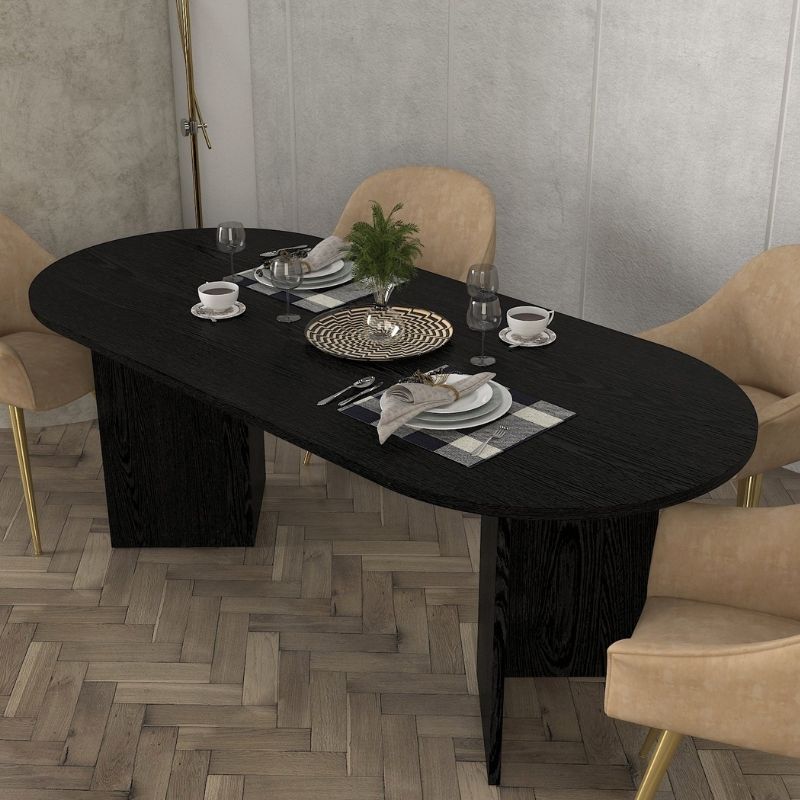 Τραπέζι Cortado Megapap χρώμα sencron black 200x90x74εκ. - Hippiehome.gr