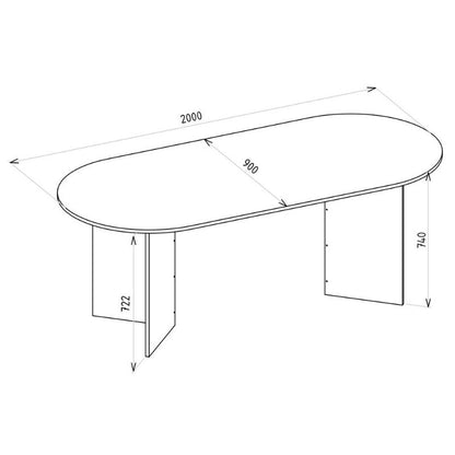 Τραπέζι Cortado Megapap χρώμα sencron black 200x90x74εκ. - Hippiehome.gr