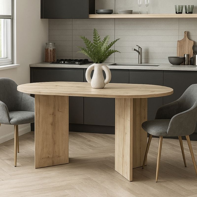 Τραπέζι Cortado Megapap χρώμα sapphire oak 138x80x75εκ. - Hippiehome.gr