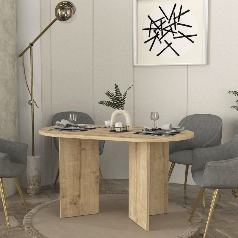 Τραπέζι Cortado Megapap χρώμα sapphire oak 138x80x75εκ. - Hippiehome.gr