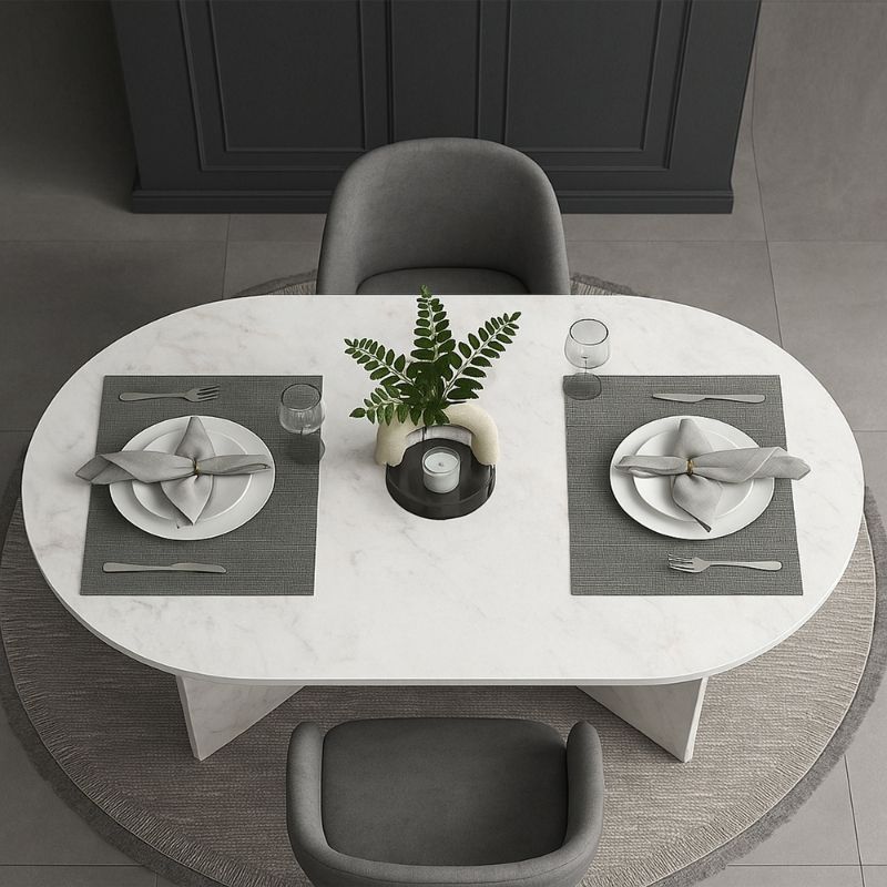 Τραπέζι Cortado Megapap χρώμα λευκό εφέ μαρμάρου 138x80x75εκ. - Hippiehome.gr