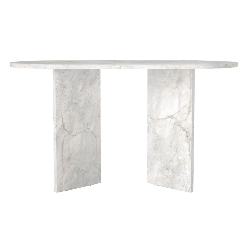 Τραπέζι Cortado Megapap χρώμα λευκό εφέ μαρμάρου 138x80x75εκ. - Hippiehome.gr